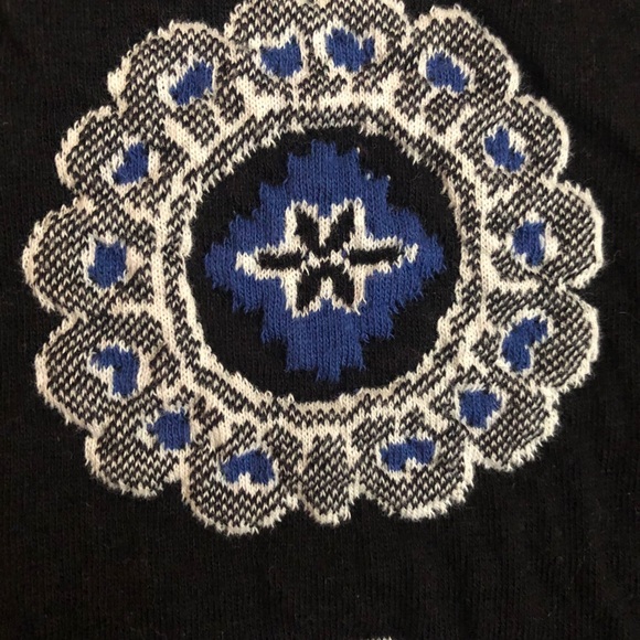 LOFT Printed Black, Blue, White & Gray dress Small - Picture 7 of 8